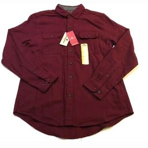 Woolrich Ultimate Flannel Shirt XXL Burgundy